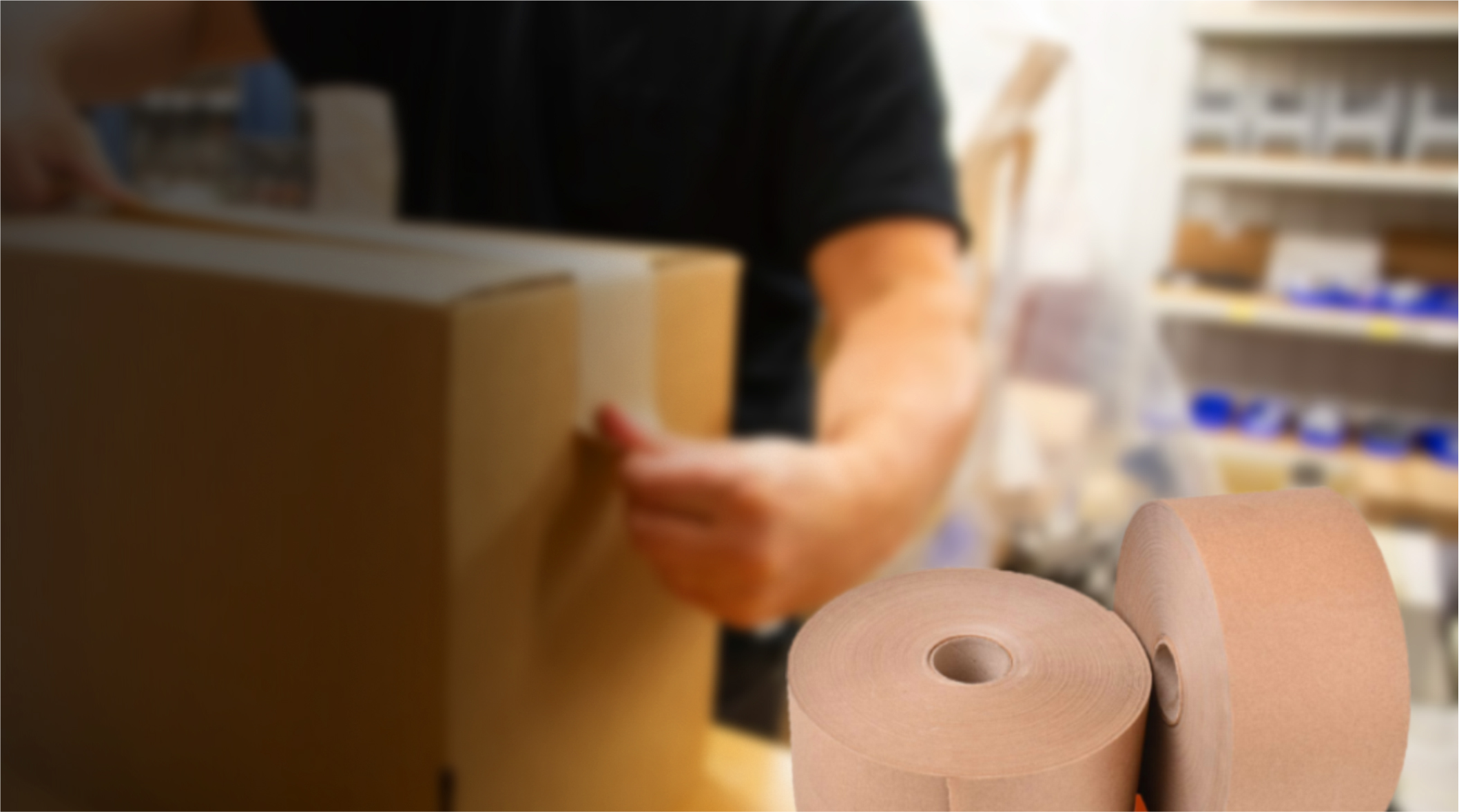 Cinta de papel Kraft engomada