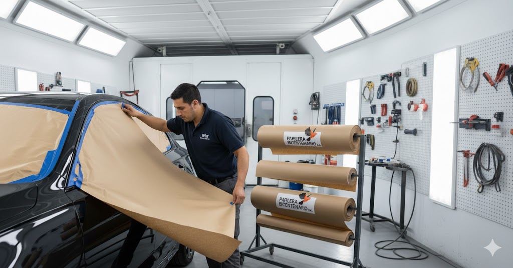 Papel Kraft Automotriz: El Secreto de la Protección y Eficiencia en Talleres de Pintura.